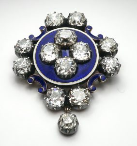 Antique diamond brooch pendant